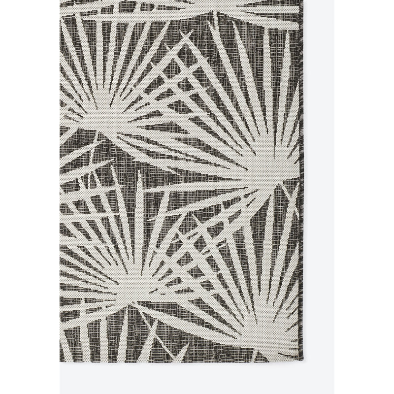 Charcoal Geometric Flat Woven Synthetic Runner Rug 2' x 6'