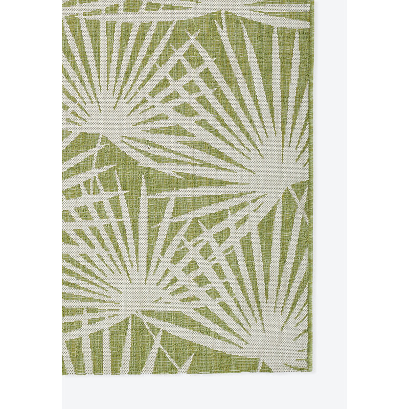Sorrento Tropical Green Geometric Flat Weave Runner Rug