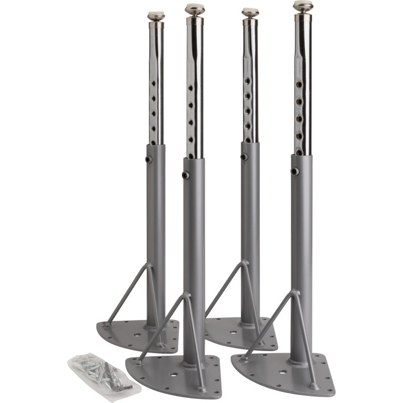 Silver Mist and Chrome Adjustable Classroom Table Legs