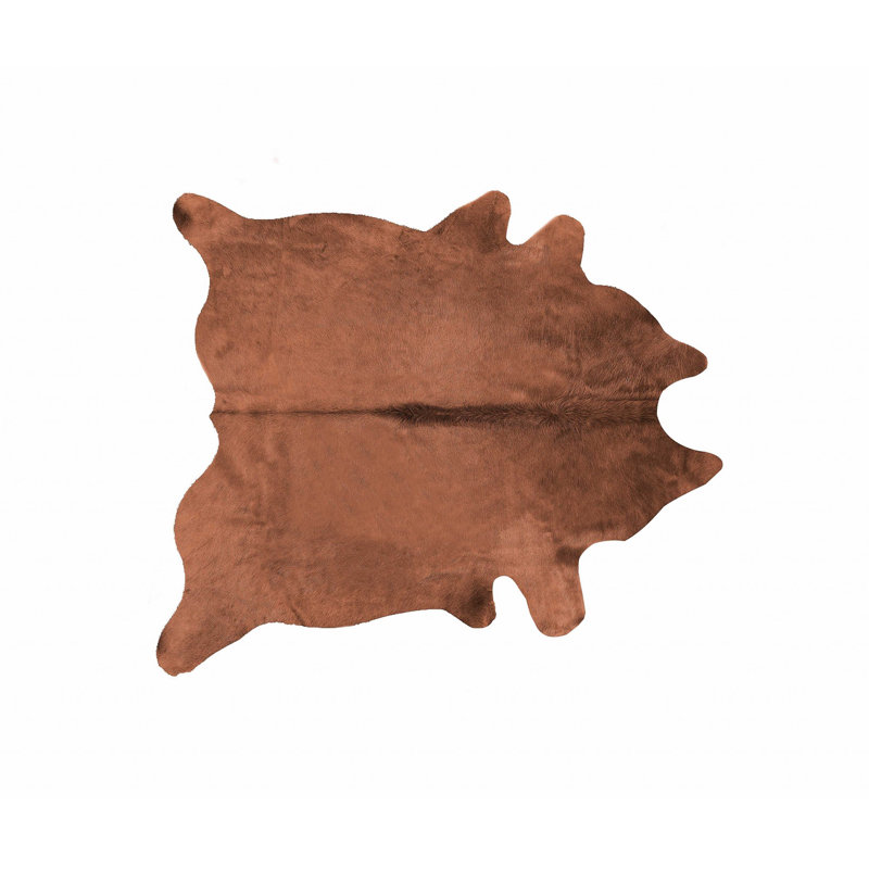 Handmade Brown Cowhide Rectangular Rug
