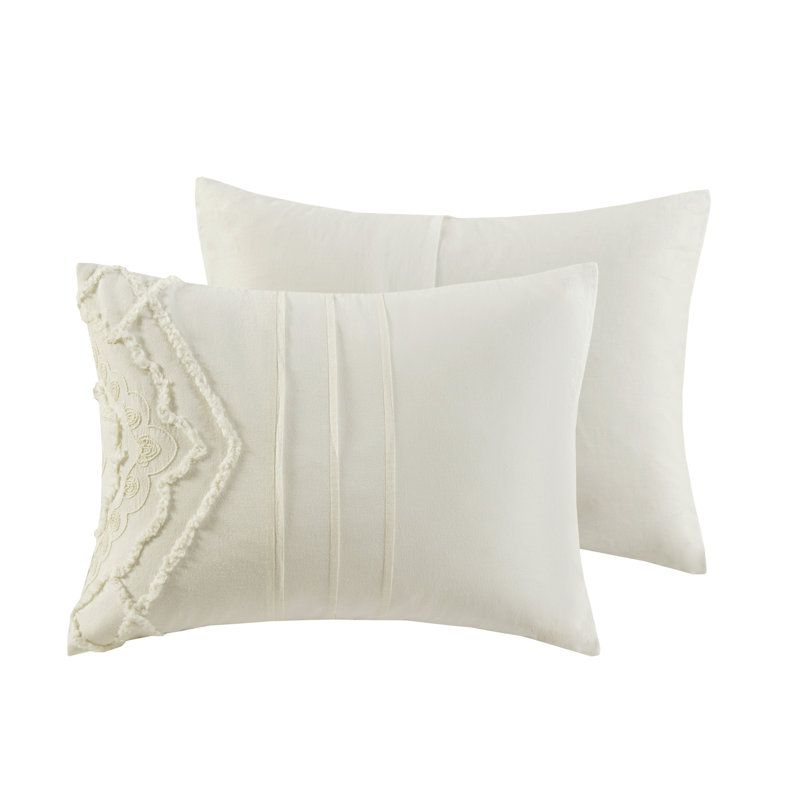 King White Cotton Reversible Comforter Set