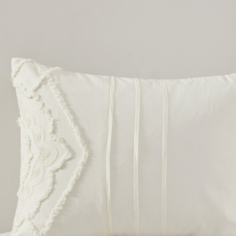 King White Cotton Reversible Comforter Set