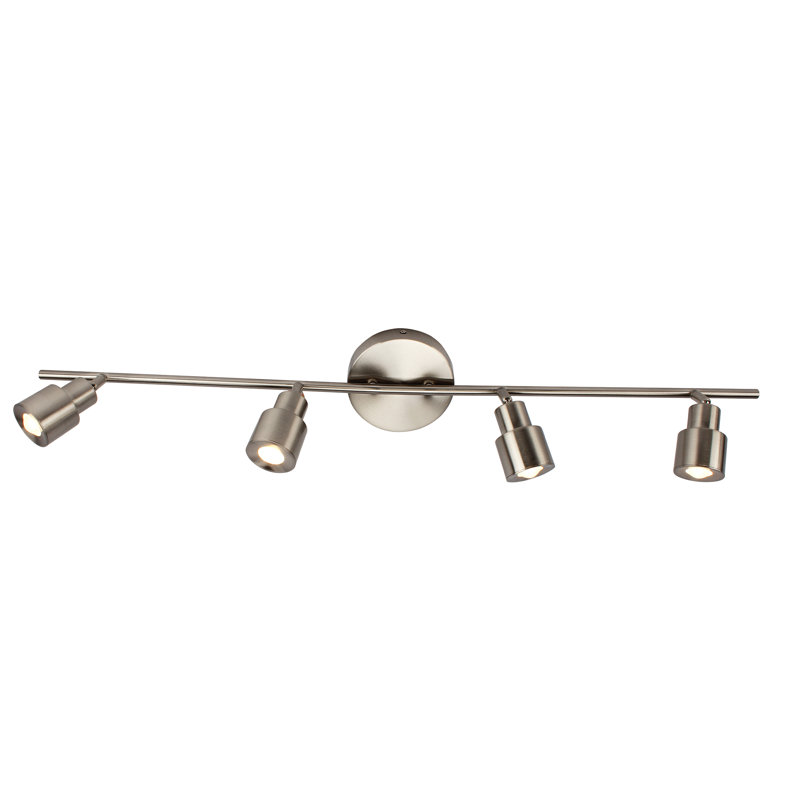 Brielle Coastal Industrial 36.75'' LED Flush Mount in Brushed Nickel