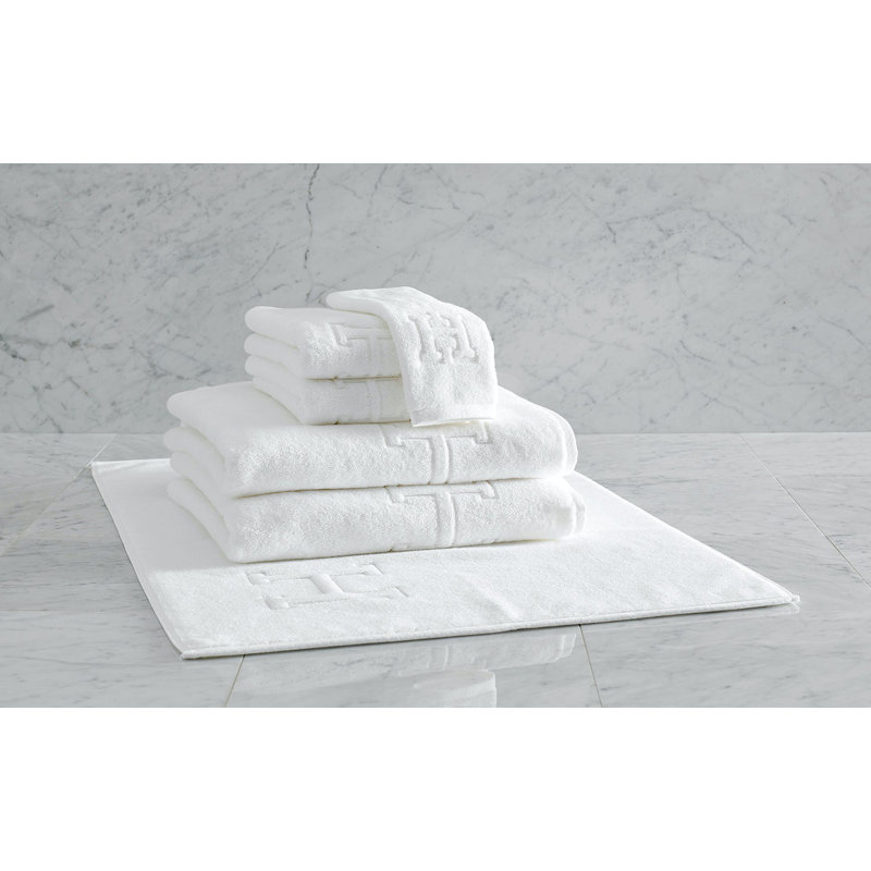 White Egyptian Cotton Fingertip Monogrammed Washcloth