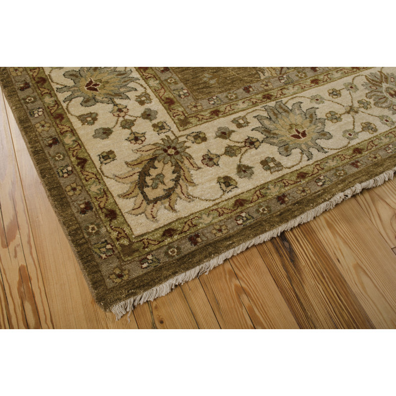 Chocolate Hand-Knotted Wool Persian Runner Rug