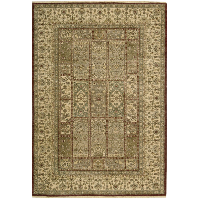 Legend Wool Oriental Multicolor Hand-Knotted Area Rug 7'9" x 9'9"