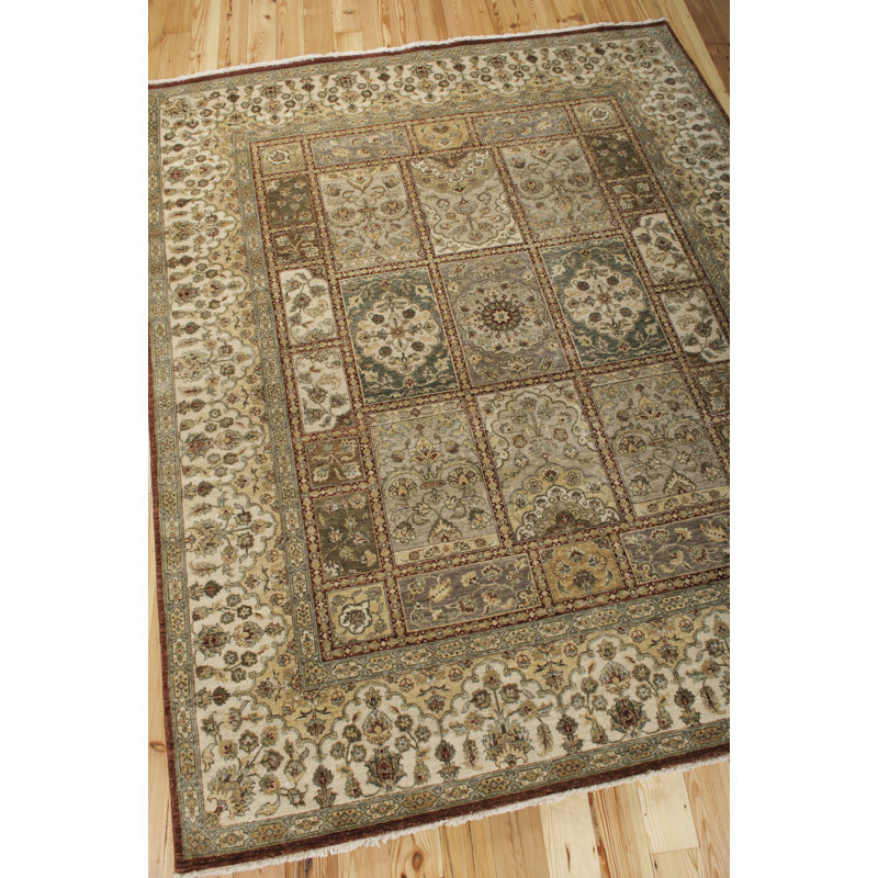 Legend Wool Oriental Multicolor Hand-Knotted Area Rug 7'9" x 9'9"