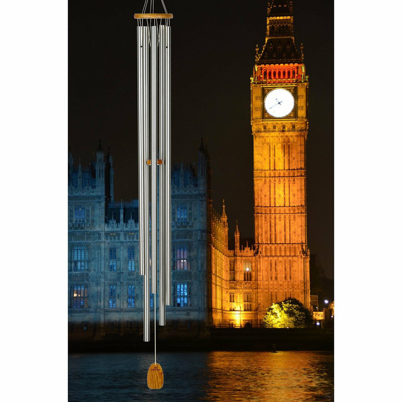 Westminster Chimes of Celebration 57'' Silver Aluminum Wind Chime