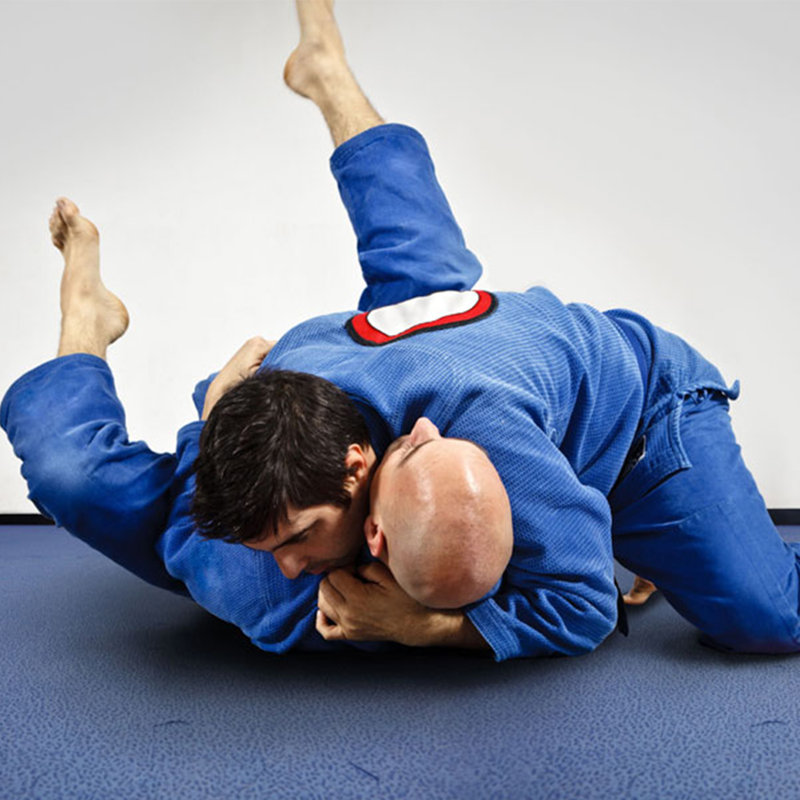 Black and Gray 1-Inch Thick Interlocking Foam Martial Arts Mats