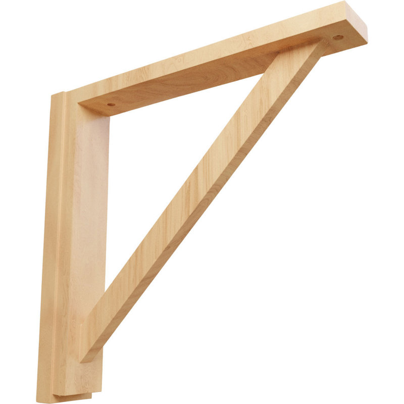 Red Oak 14.25" Traditional Wood Corbel Bracket