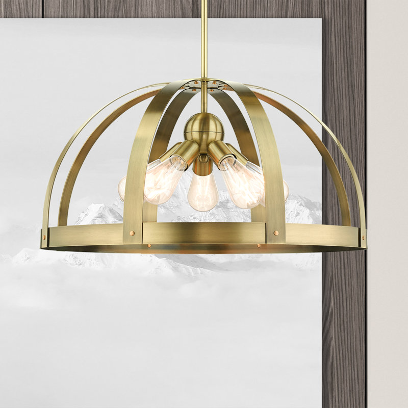 Stoneridge Antique Brass 5-Light Sputnik Chandelier