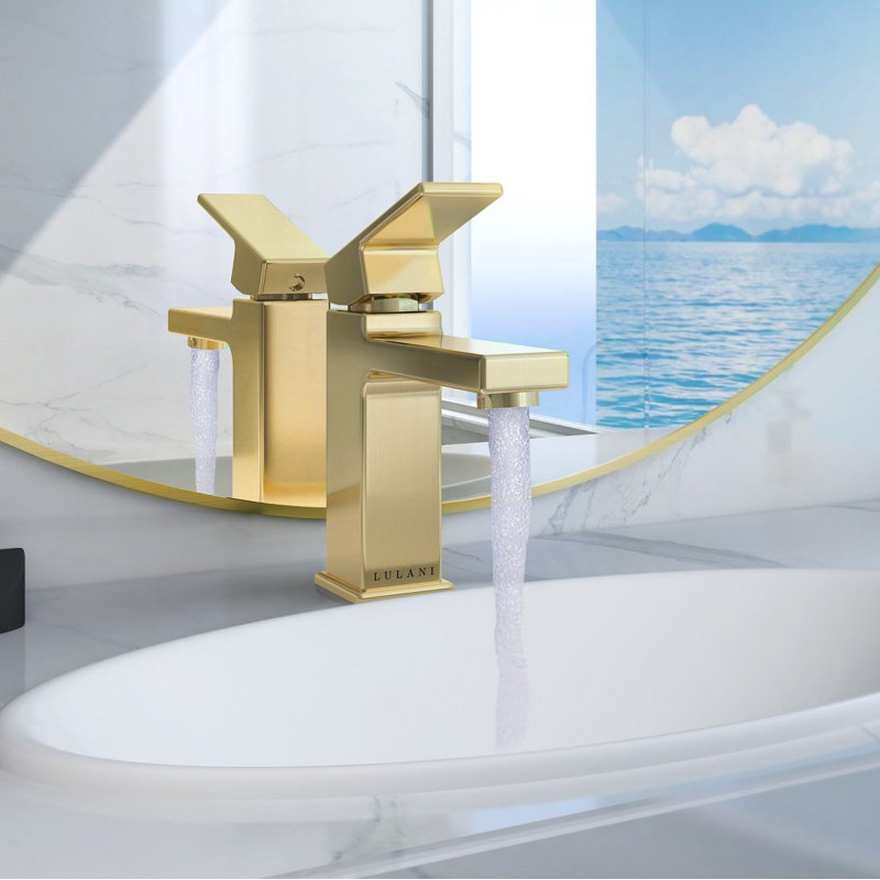 Capri Champagne Gold Brass Single Hole Bathroom Faucet