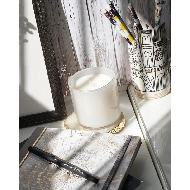 Classic White Soy Candle with Amber Scent