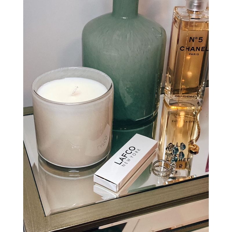 Classic White Soy Candle with Amber Scent