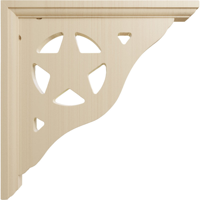 Unfinished Rubberwood 10" Contemporary Corbel