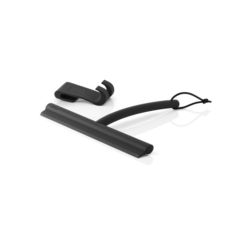 Black Silicone Shower Squeegee with Hanger