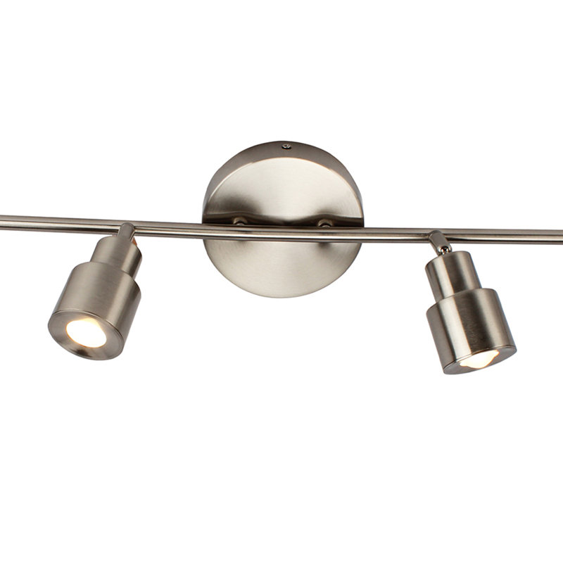 Brielle Coastal Industrial 36.75'' LED Flush Mount in Brushed Nickel