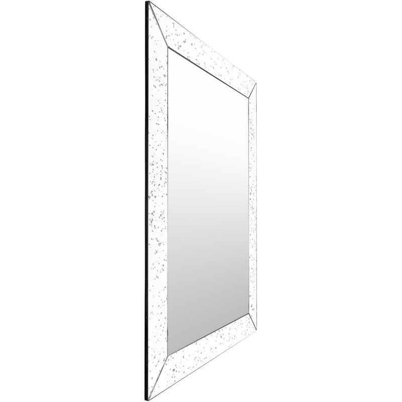 Alicia Speckled Beveled Wood Full-Length Mirror 44" x 20"