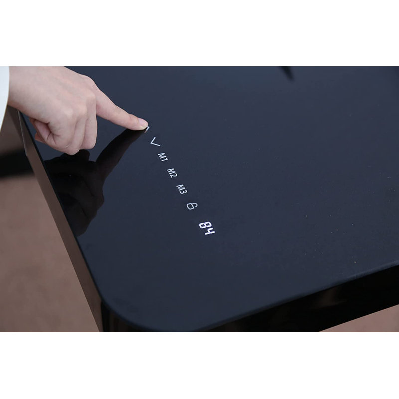Elevate 47" White Tempered Glass Standing Desk with USB Drawer
