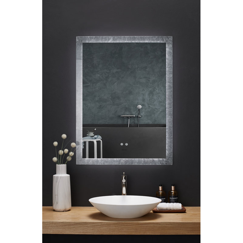 Elegance Frameless LED Vanity Mirror 24" x 40" with Dimmer and Defogger
