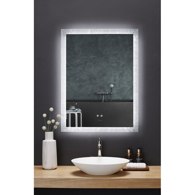 Elegance Frameless LED Vanity Mirror 24" x 40" with Dimmer and Defogger