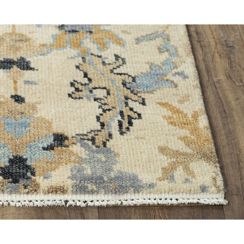 Transitional Hand-Knotted Belmont Gray Wool 2' x 3' Rug