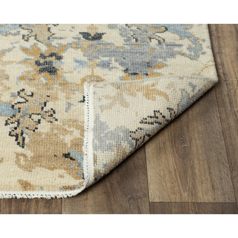 Transitional Hand-Knotted Belmont Gray Wool 2' x 3' Rug