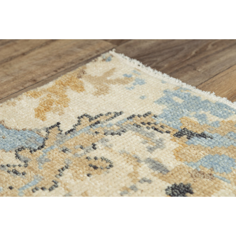 Transitional Hand-Knotted Belmont Gray Wool 2' x 3' Rug