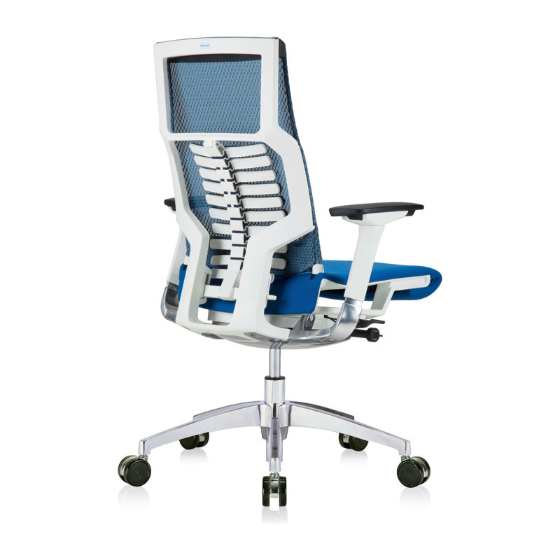 Ergonomic Blue Executive Mesh Chair with 5D Headrest and Smart Features
