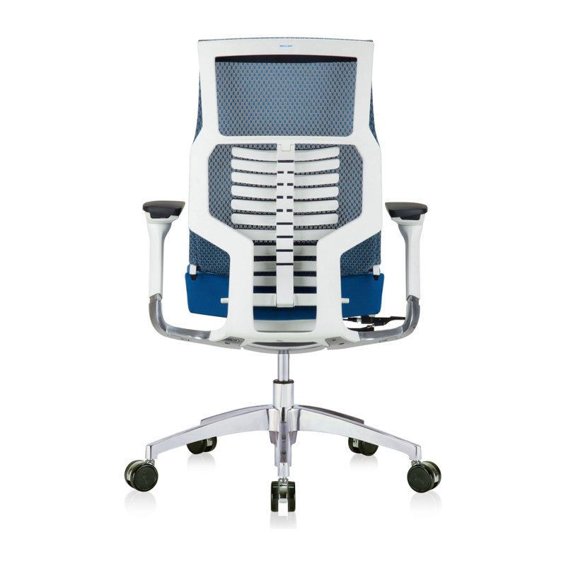 Ergonomic Blue Executive Mesh Chair with 5D Headrest and Smart Features