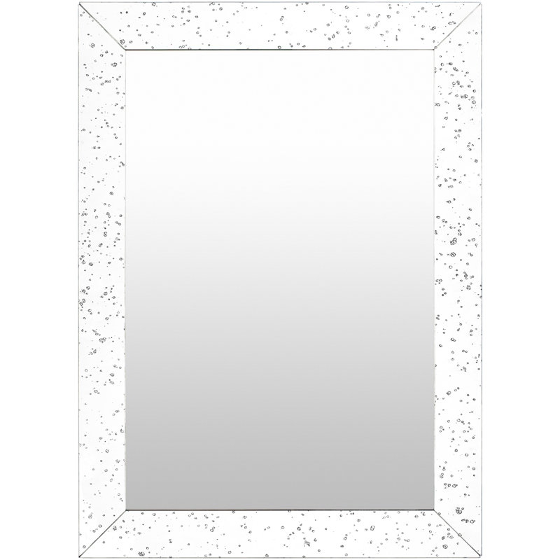 Alicia Speckled Beveled Wood Full-Length Mirror 44" x 20"