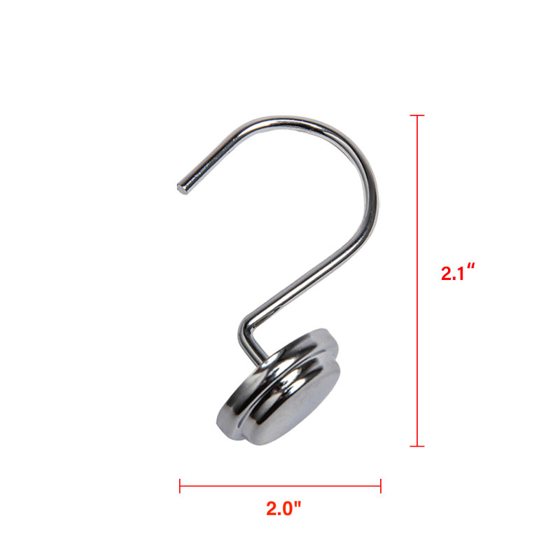 Chrome Heavy-Duty Rust Resistant Shower Curtain Hooks Set of 12