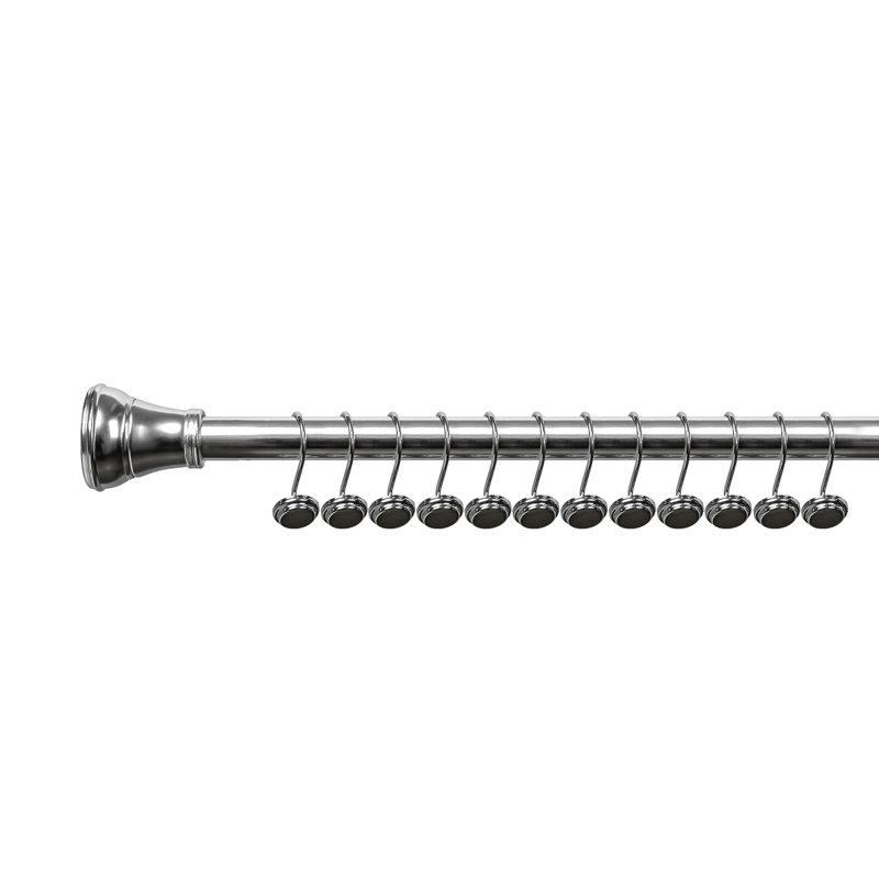 Chrome Heavy-Duty Rust Resistant Shower Curtain Hooks Set of 12