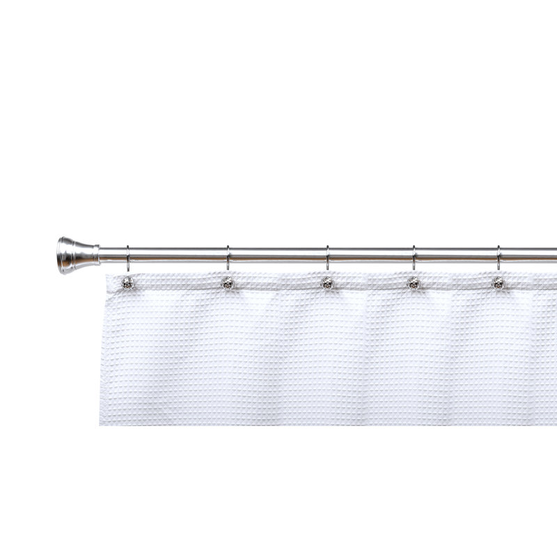 Chrome Decorative Metal Shower Curtain Hooks Set of 12