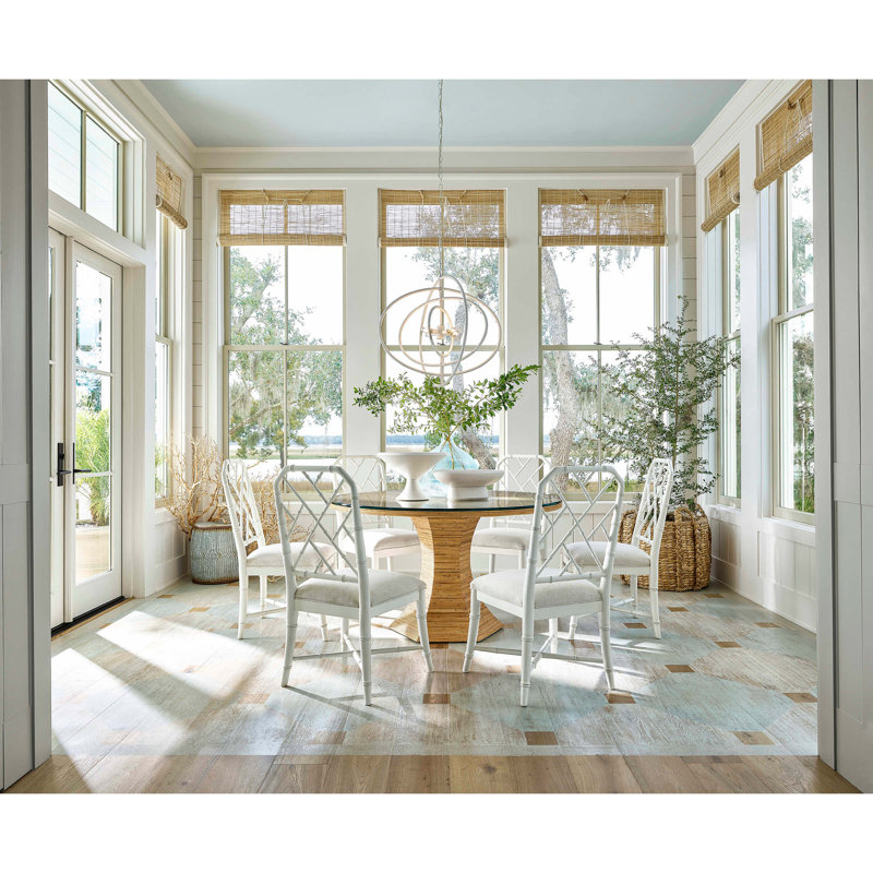 Seaside Elegance 4-Light White Sphere Chandelier
