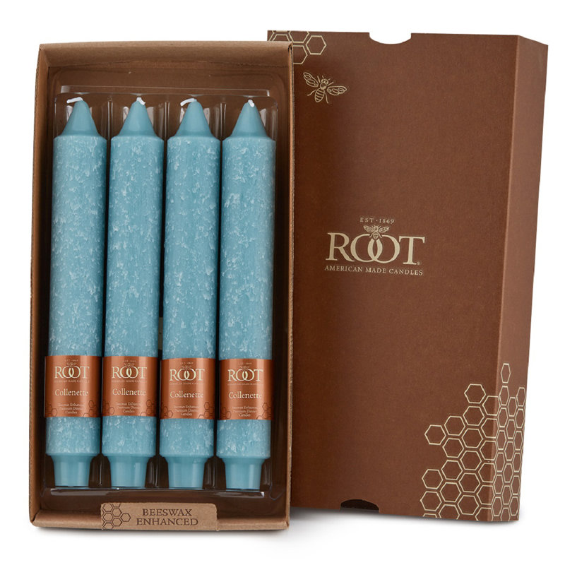 Spring Essence Beeswax 9" Taper Candles in Sky