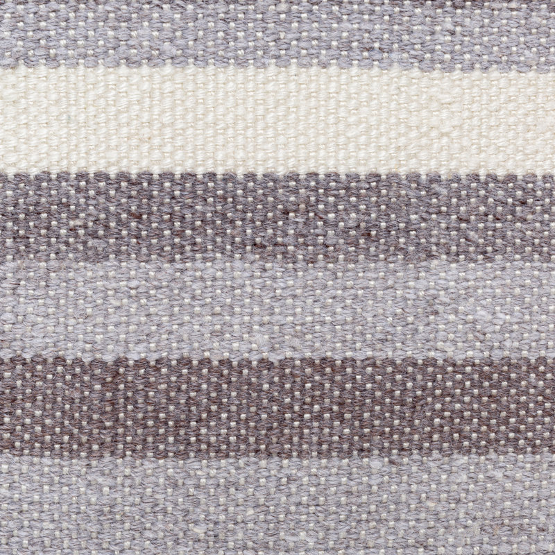 Lori Eco-Friendly Cream & Medium Gray Cotton Pouf