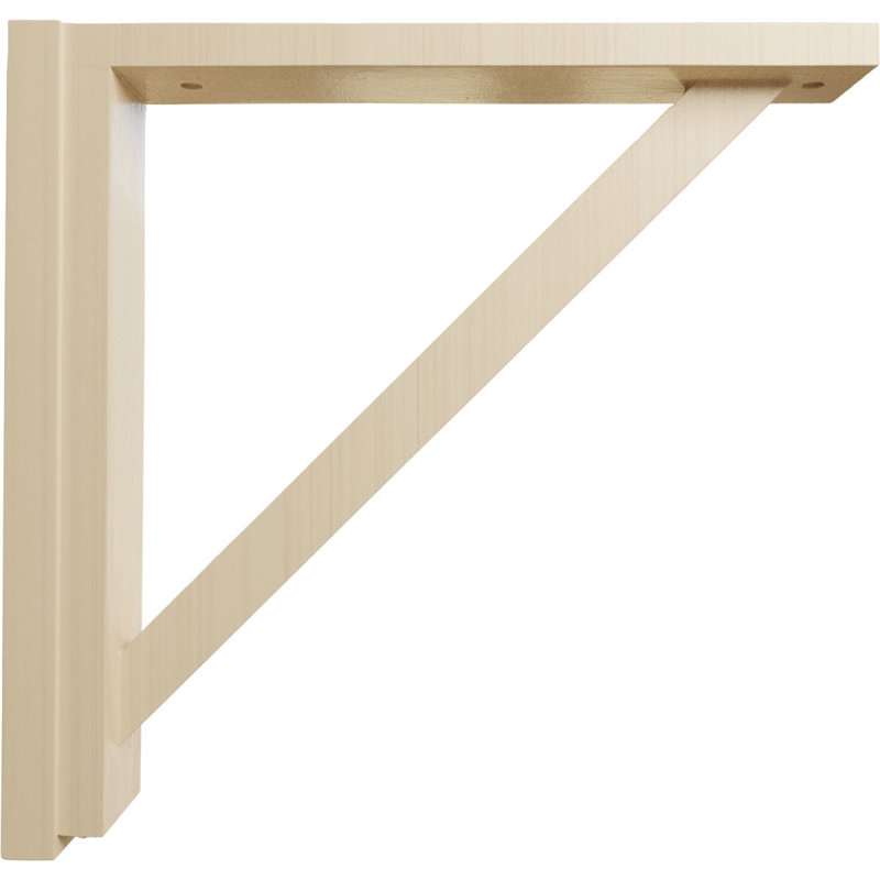 Traditional Rubberwood Shelf Bracket 2.5" W x 14.75" D x 14.25" H