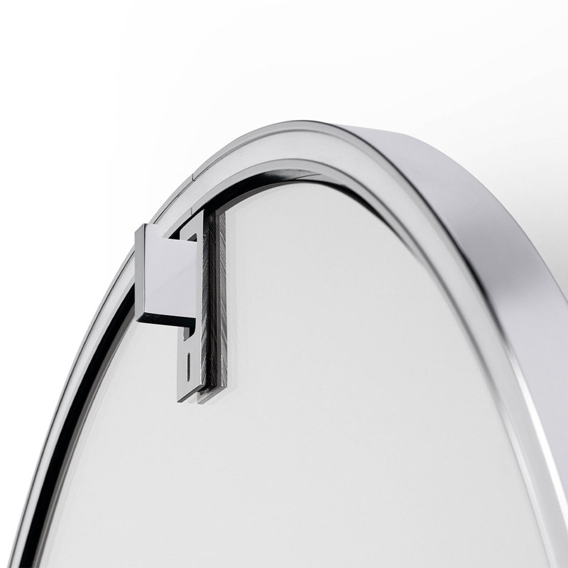 Slim Oval Aluminum Wall Mounted LED Mirror