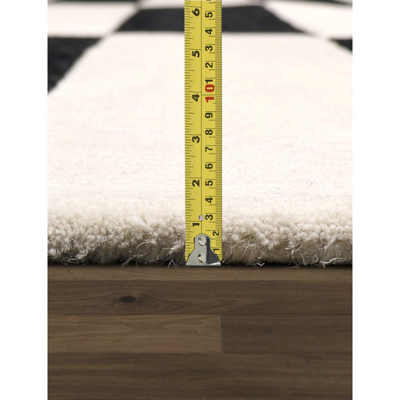 Luxurious White Silk & Wool 10' x 14' Hand-Tufted Area Rug