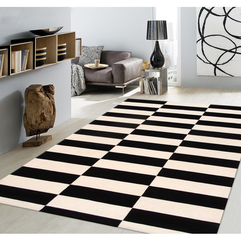 Luxurious White Silk & Wool 10' x 14' Hand-Tufted Area Rug