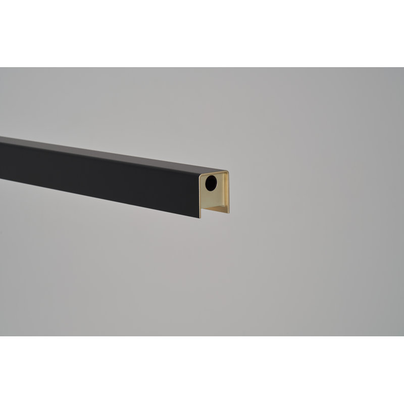Sleek Black Aluminum LED Pendant Light with Touchless Control