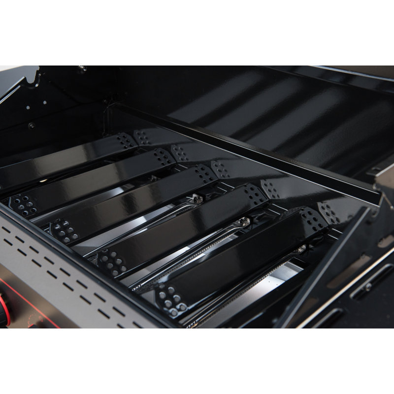 Megamaster 6-Burner Black Stainless Steel Propane Gas Grill