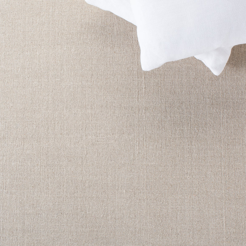 Beige Hand-Knotted Wool Runner Rug with Tassels, 2'3" x 8'