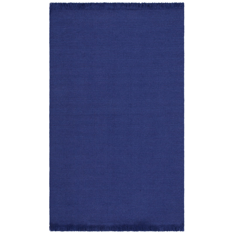 Elegant Hand-Knotted Purple Wool & Cotton 5' x 8' Area Rug