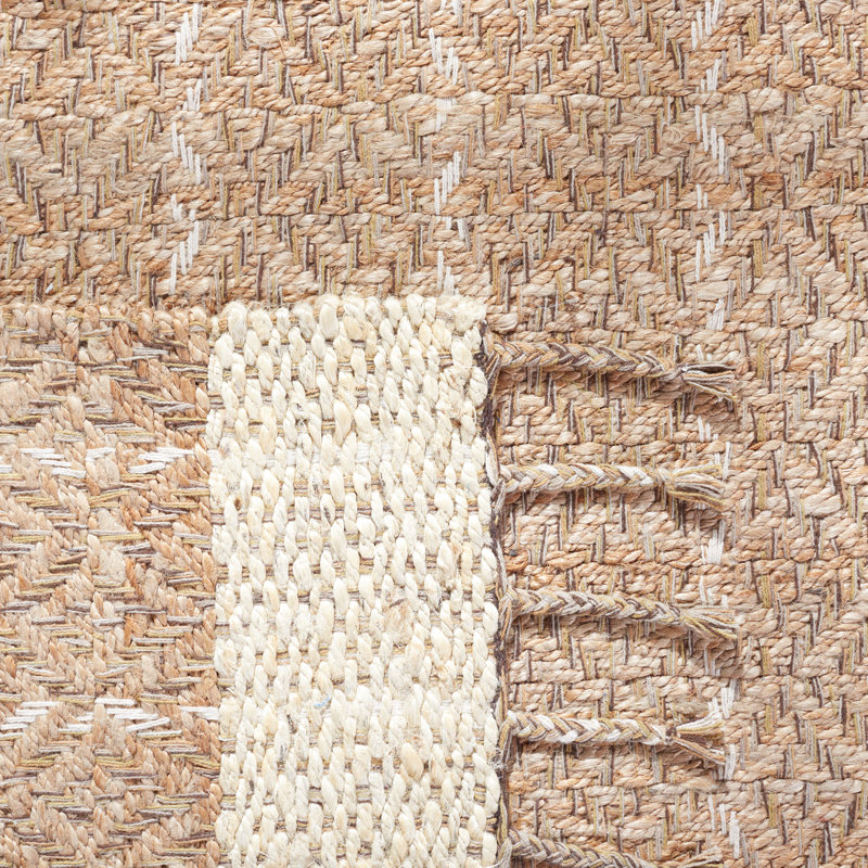 Ivory Cotton Flatweave Handmade Reversible Rug 5' x 8'