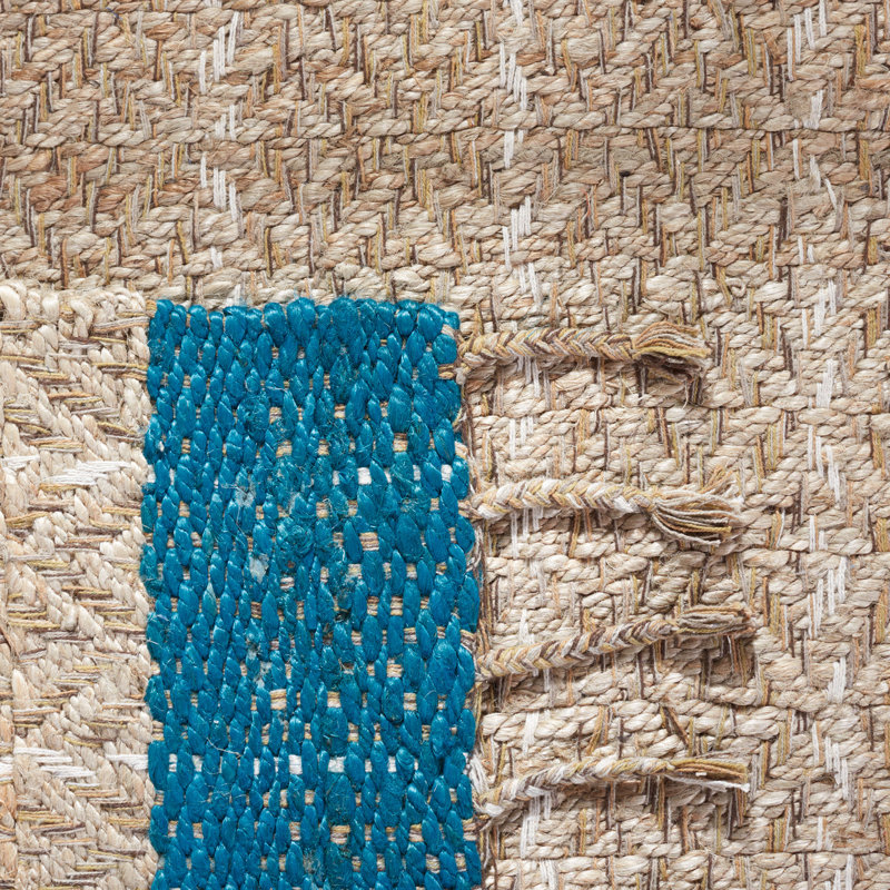 Cape Cod Handwoven Cotton Blue & Natural 5'x8' Area Rug