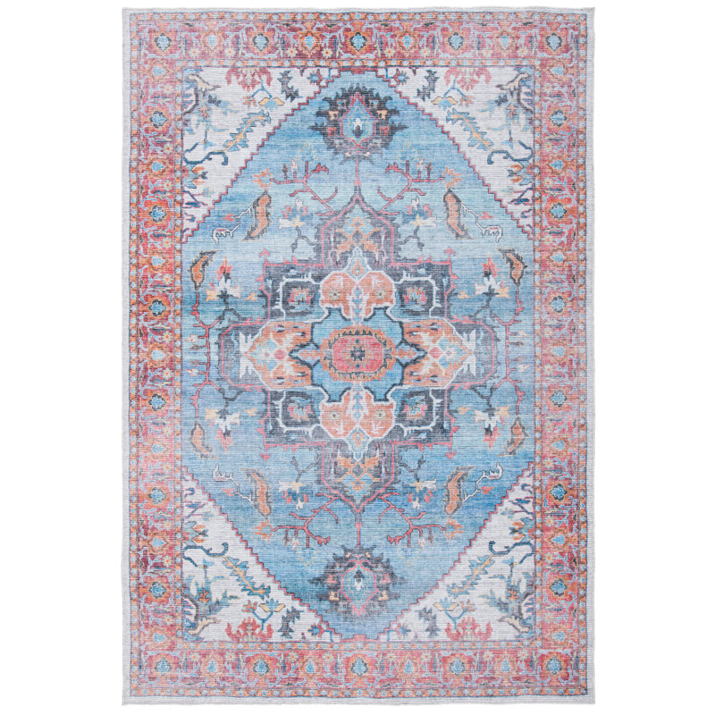 Serapi Elegance Reversible Hand-Knotted Blue & Brown Viscose Area Rug, 5'3" x 7'6"