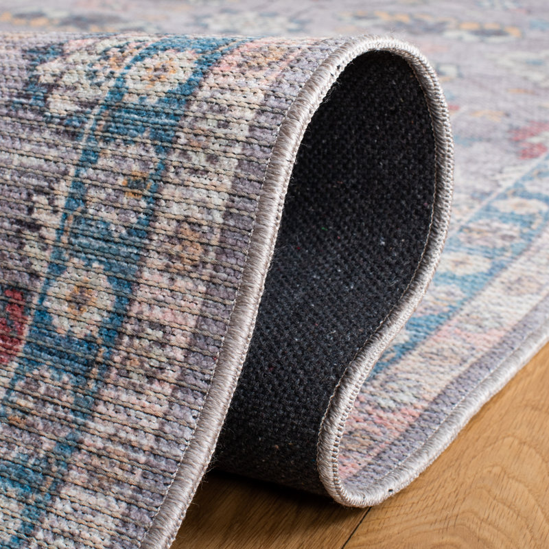 Gray and Beige Reversible Chenille Area Rug, 5'3" x 7'6"