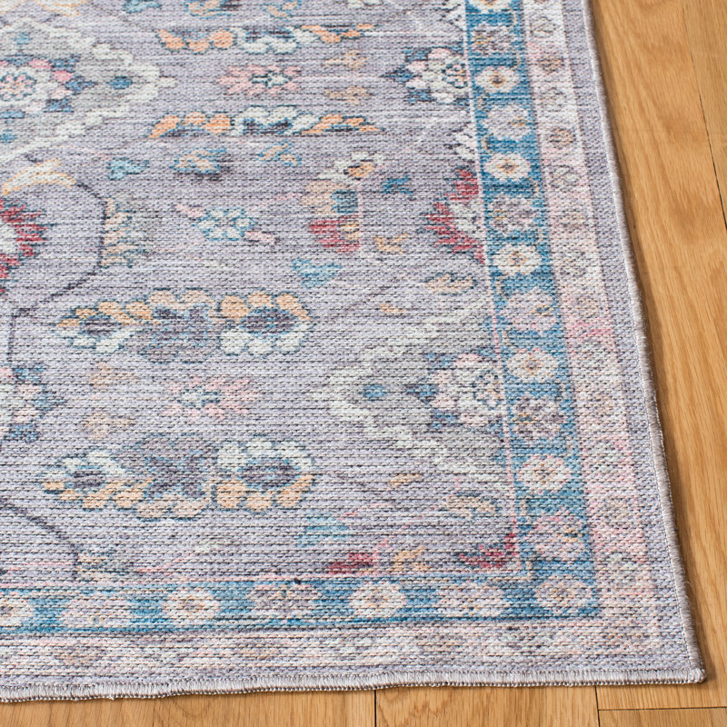 Gray and Beige Reversible Chenille Area Rug, 5'3" x 7'6"
